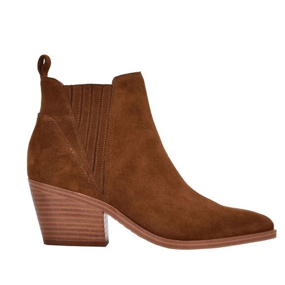 Marc Fisher Pointed Toe Teona Chelsea Bootie in Tan Suede, size 11, NWOB - Picture 1 of 11